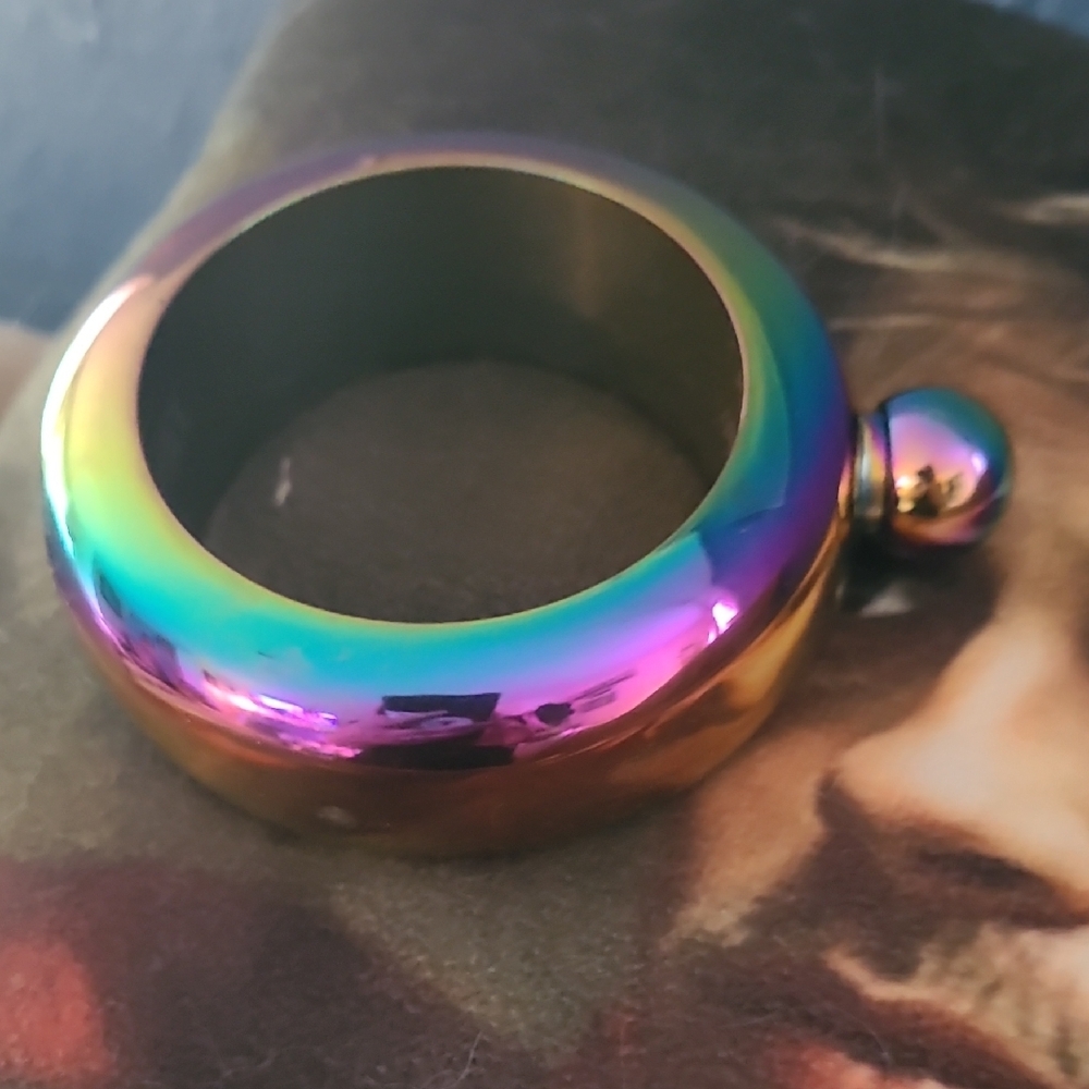 Iridescent Bangle Bracelet Flask B.Y.O.B incognito